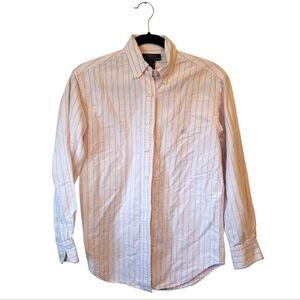 Lauren Ralph Lauren Women's Pink & Light Blue Stripe Button Down Shirt Size 4